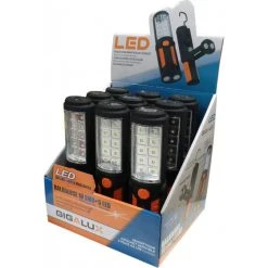 BALADEUSE 10+5 LEDS SMD SUR PILE 3XAA LR6 FOURNIES GIGALUX - 02160 -CEBA Shop 02160 09presentoir